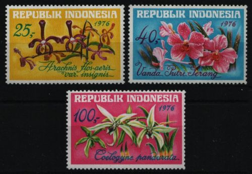 Indonesien 1976 - Mi-Nr. 850-852 ** - MNH - Orchideen / Orchids