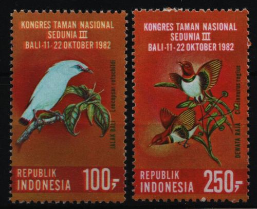 Indonesien 1982 - Mi-Nr. 1074-1075 ** - MNH - Vögel / Birds