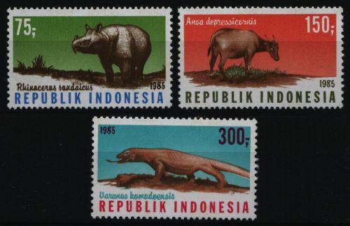 Indonesien 1985 - Mi-Nr. 1187-1189 ** - MNH - Tiere / Animals