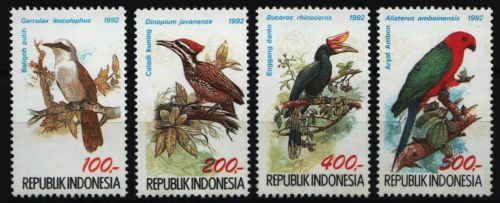 Indonesien 1992 - Mi-Nr. 1428-1431 ** - MNH - Vögel / Birds