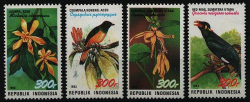 Indonesien 1993 - Mi-Nr. 1493-1496 ** - MNH - Fauna & Flora