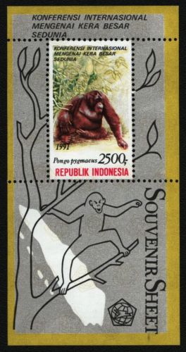 Indonesien 1991 - Mi-Nr. Block 80 ** - MNH - Orang Utan