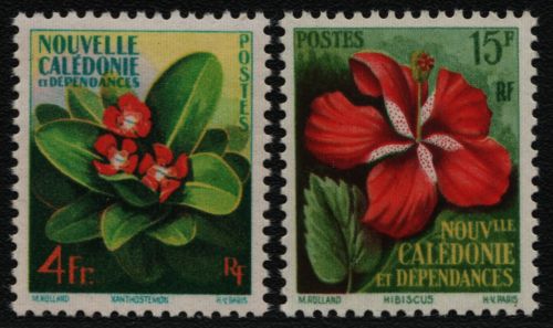 Neukaledonien 1958 - Mi-Nr. 361-362 ** - MNH - Blumen / Flowers