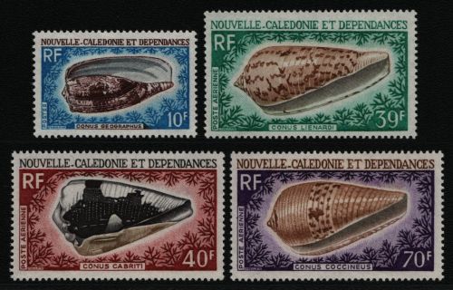 Neukaledonien 1968 - Mi-Nr. 458-461 ** - MNH - Meeresschnecken / Marine snails