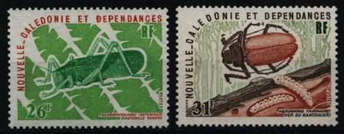 Neukaledonien 1977 - Mi-Nr. 589-590 ** - MNH - Insekten / Insects