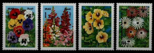 Irak 1989 - Mi-Nr. 1482-1485 ** - MNH - Blumen / Flowers
