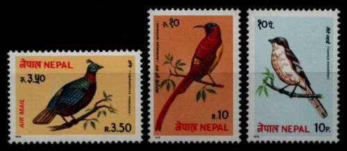 Nepal 1979 - Mi-Nr. 381-383 ** - MNH - Vögel / Birds