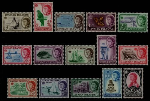 Kaiman-Inseln 1962 - Mi-Nr. 154-168 ** - MNH - Freimarken / Definitives