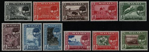Malaya - Malacca 1960 - Mi-Nr. 55-65 * - MH - Freimarken / Definitives