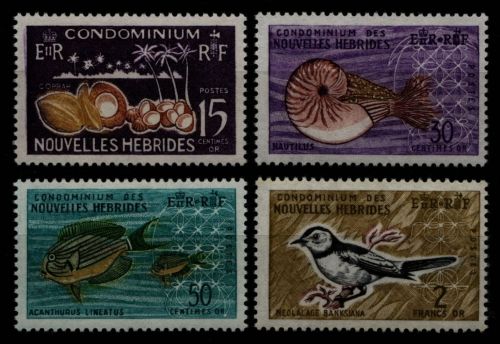 Neue Hebriden 1963 - Mi-Nr. 204-207 ** - MNH - Fauna & Flora