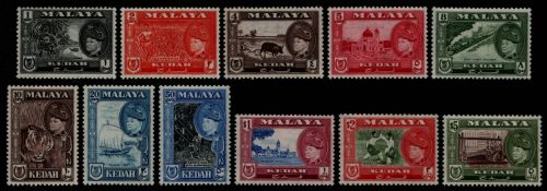 Malaya - Kedah 1957 - Mi-Nr. 83-93 ** - MNH - Freimarken / Definitives