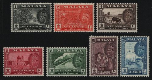 Malaya - Selangor 1961 - Mi-Nr. 90-96 * - MH - Freimarken / Definitives