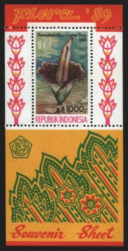 Indonesien 1989 - Mi-Nr. Block 66 ** - MNH - Flora