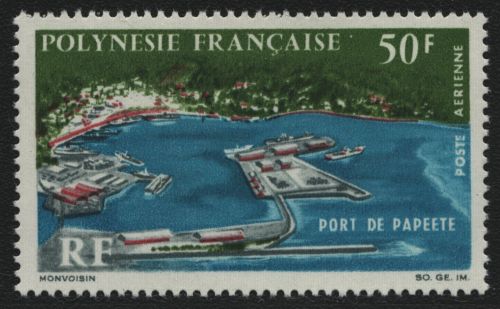 Franz. Polynesien 1966 - Mi-Nr. 55 ** - MNH - Hafen von Papeete