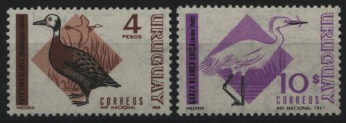 Uruguay 1968 - Mi-Nr. 1116-1117 ** - MNH - Vögel / Birds