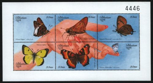 Bhutan 1999 - Mi-Nr. 1924-1929 ** - MNH - KLB - Schmetterling / Butterflies