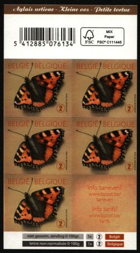 Belgien 2013 - Mi-Nr. 4367 ** - MNH - Folienblatt - Schmetterlinge / Butterflies