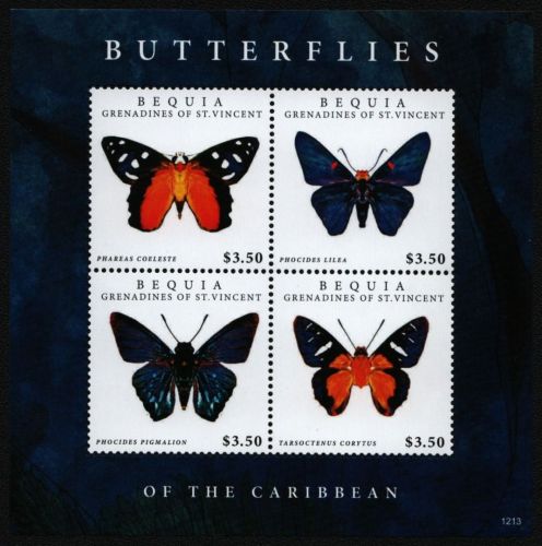 St. Vincent - Bequia 2012 - Mi-Nr. 811-814 ** - MNH - KLB - Schmetterlinge