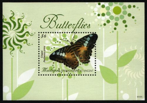St. Vincent - Mustique 2011 - Mi-Nr. Block 20 ** - MNH - Schmetterlinge