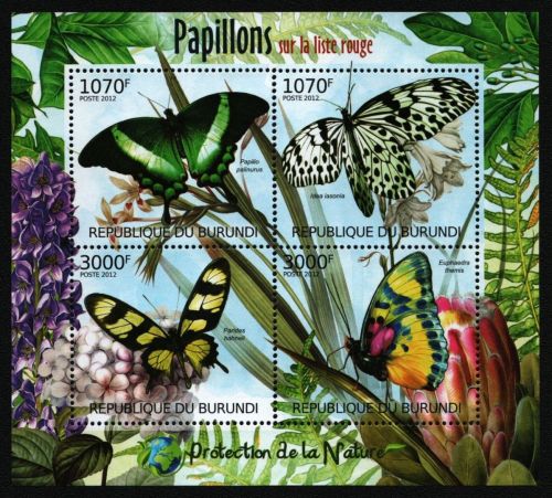 Burundi 2012 - Mi-Nr. 2540-2543 ** - MNH - Schmetterlinge / Butterflies