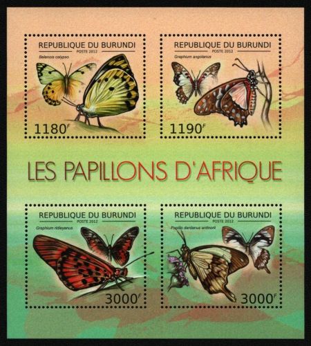 Burundi 2012 - Mi-Nr. 2758-2761 ** - MNH - Schmetterlinge / Butterflies