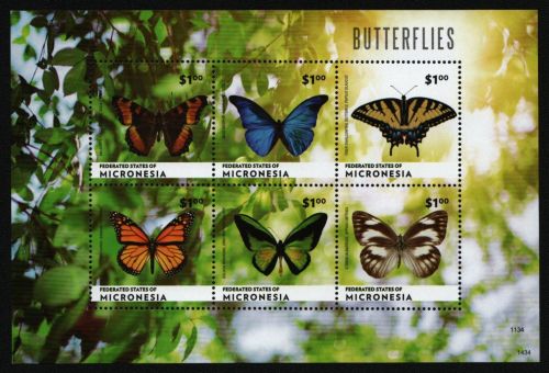 Mikronesien 2014 - Mi-Nr. 2675-2680 ** - MNH - KLB - Schmetterlinge