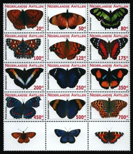 Niederländische Antillen 2007 - Mi-Nr. 1514-1525 ** - MNH - Schmetterlinge