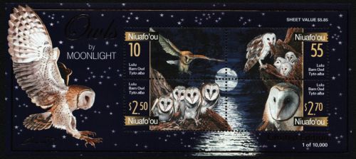 Niuafo'ou-Insel 2001 - Mi-Nr. Block 31 ** - MNH - Eulen / Owls