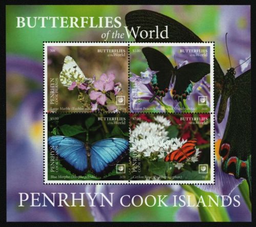 Penrhyn 2020 - Mi-Nr. Block 133 A ** - MNH - Schmetterlinge / Butterflies