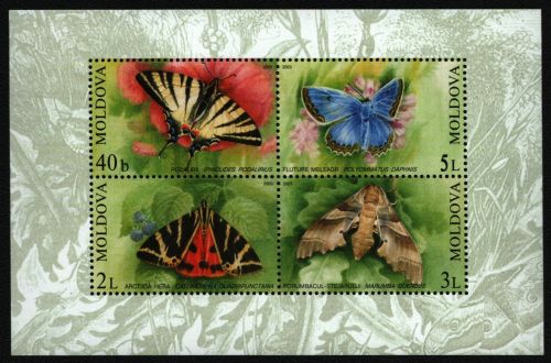 Moldawien 2003 - Mi-Nr. Block 28 ** - MNH - Schmetterlinge / Butterflies