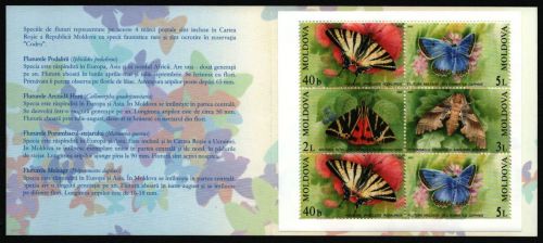Moldawien 2003 - Mi-Nr. 459-462 ** - MNH - Heft 6 - Schmetterlinge / Butterflies