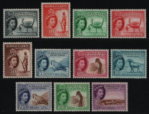 Britisch Somaliland 1953 - Mi-Nr. 121-131 ** - MNH - Queen Elizabeth II