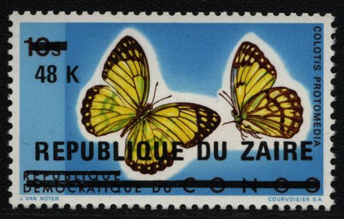 Kongo-Zaire 1977 - Mi-Nr. 545 ** - MNH - aus Satz - Schmetterlinge / Butterflies