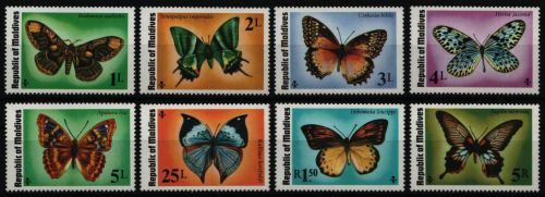 Malediven 1975 - Mi-Nr. 604-611 ** - MNH - Schmetterlinge / Butterflies