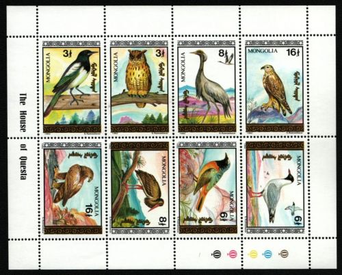 Mongolei 1992 - Mi-Nr. 2390-2397 ** - MNH - KLB - Vögel / Birds
