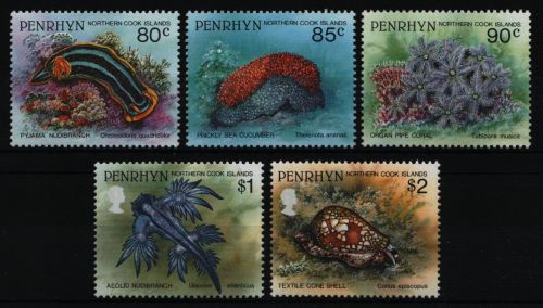 Penrhyn 1993 - Mi-Nr. 559-563 ** - MNH - Meerestiere / Marine life