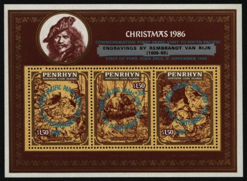 Penrhyn 1986 - Mi-Nr. Block 75 ** - MNH - Besuch Papst Paul II