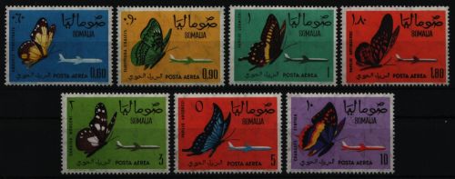 Somalia 1961 - Mi-Nr. 24-30 ** - MNH - Schmetterlinge / Butterflies