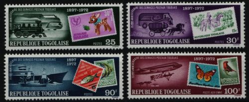 Togo 1973 - Mi-Nr. 999-1002 A ** - MNH - 75 Jahre Togo Briefmarken