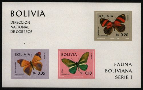 Bolivien 1970 - Mi-Nr. Block 28 ** - MNH - Schmetterlinge / Butterflies