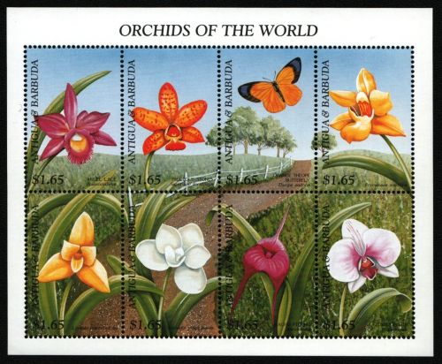 Antigua 1997 - Mi-Nr. 2579-2586 ** - MNH - Orchideen - Schmetterlinge
