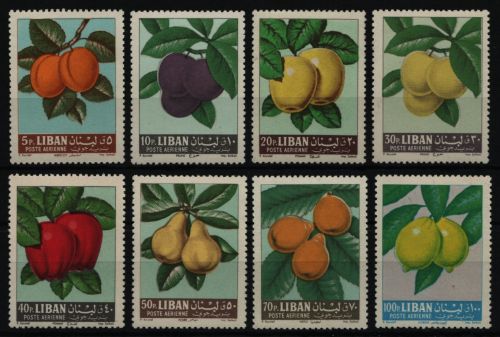 Libanon 1962 - Mi-Nr. 807-814 ** - MNH - Früchte / Fruits