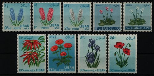 Libanon 1964 - Mi-Nr. 847-855 ** - MNH - Blumen / Flowers