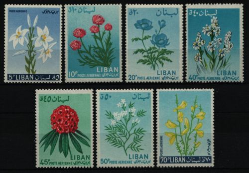 Libanon 1964 - Mi-Nr. 856-862 ** - MNH - Blumen / Flowers