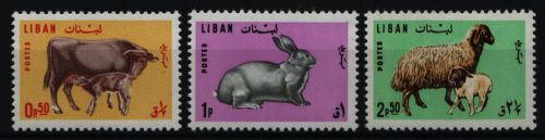 Libanon 1965 - Mi-Nr. 911-913 ** - MNH - Bauernhoftiere / Farm animals