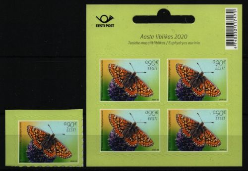 Estland 2020 - Mi-Nr. 992 ** - MNH - Heft - Schmetterlinge / Butterflies
