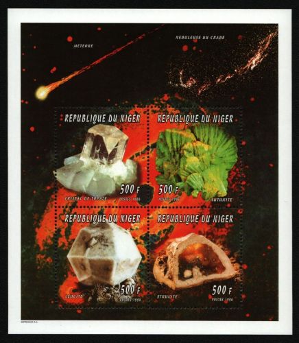 Niger 1996 - Mi-Nr. 1253-1256 ** - MNH - Mineralien / Minerals
