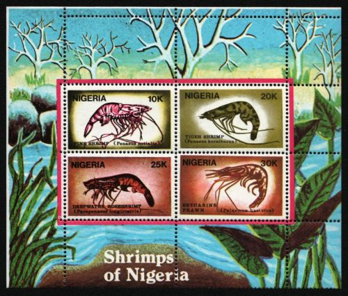 Nigeria 1988 - Mi-Nr. Block 8 ** - MNH - Garnelen / Shrimps