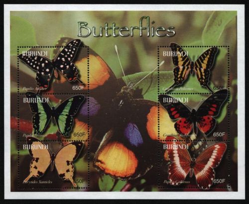 Burundi 2004 - Mi-Nr. 1885-1890 ** - MNH - KLB - Schmetterlinge / Butterflies
