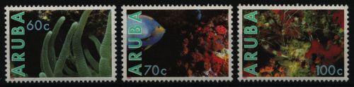 Aruba 1990 - Mi-Nr. 73-75 ** - MNH - Meeresleben / Marine life